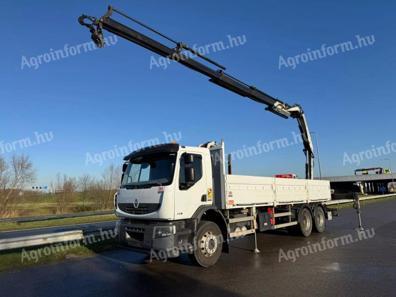 Renault Premium Lander 430.26 6×4 teherautó Fassi F235xp daruval | 2011 | Lízing 20%-tól