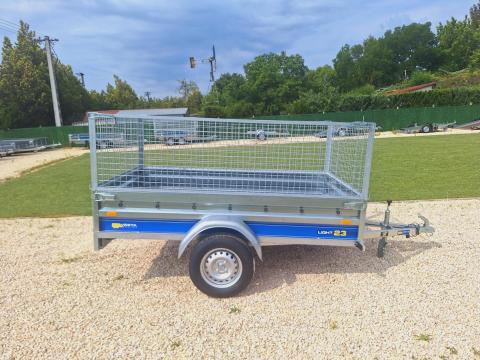 Új Vesta billenős V-230 utánfutó (230 cm) ráccsal és rendszámmal CSAK 662.000 Ft