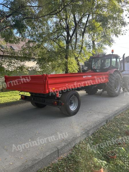 Potkocsi Baffi TP 5000 – új, 3 oldalra billenthető, 5 tonnás pótkocsi
