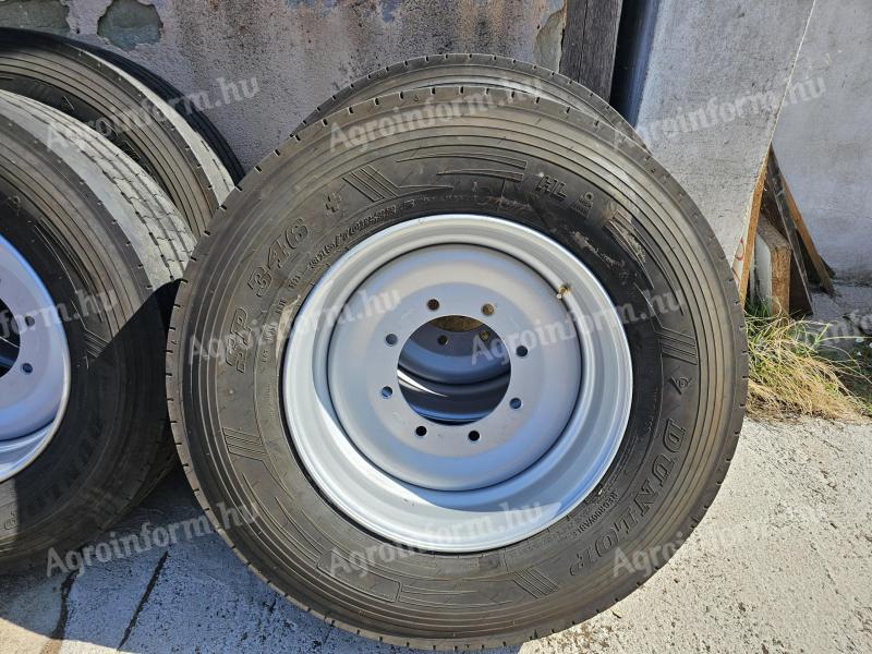 HW 6011, HW 8011 pótkocsi kerék,  kamion kerék,  315/70 R22,5 gumi új felnivel eladó