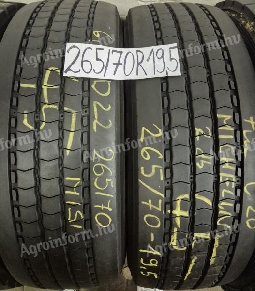 265/70 R19.5 használt és új teherautó gumiabroncsok