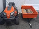 Husqvarna fűnyíró traktor pótkocsival eladó