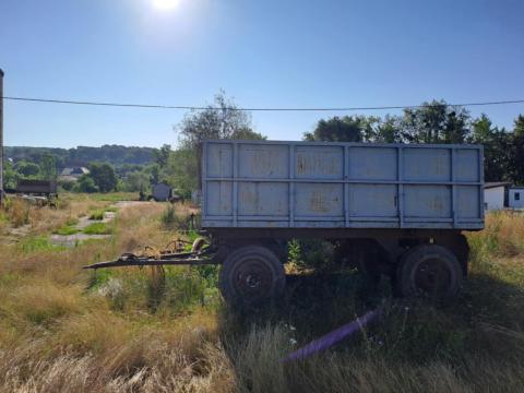 Eladó MBP 6.5 kéttengelyes mezőgazdasági használt billenős pótkocsi.