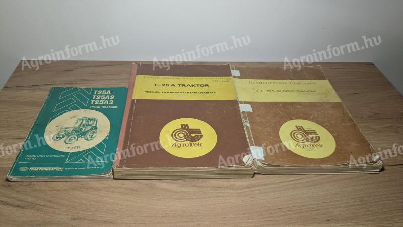 T-25A és T-30A üzemeltetési és karbantartási útmutató 3 könyv robbantott ábrákkal