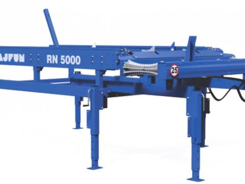 Tajfun RN 5000 S – láncos hajtású rönkasztal professzionális betápláláshoz