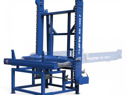 Tajfun RN 1500 rönkfeladó asztal – kompakt, erős és megbízható megoldás tűzifagyártó gépekhez