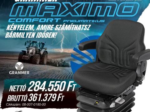 Grammer Maximo Comfort légrugós traktorülés ergonomikus kialakítással Grammer Maximo Comfort légrugós traktorülés ergonomikus kialakítással
