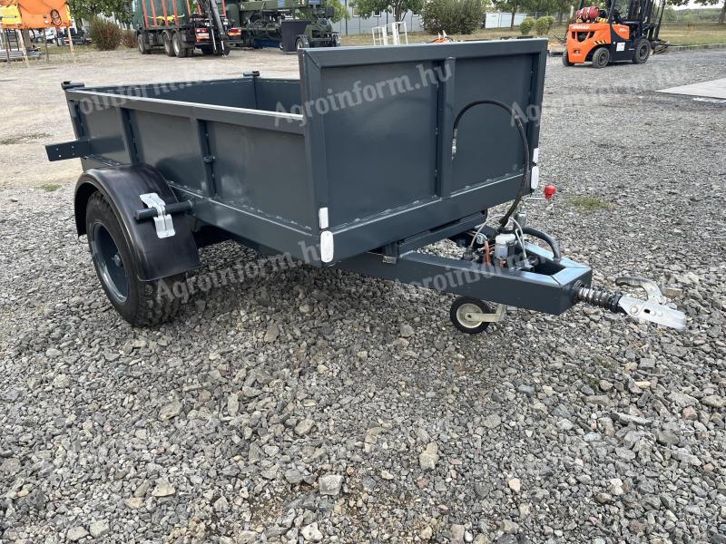 Egytengelyes, hidraulikusan billenthető ráfutófékes pótkocsi felújítva eladó