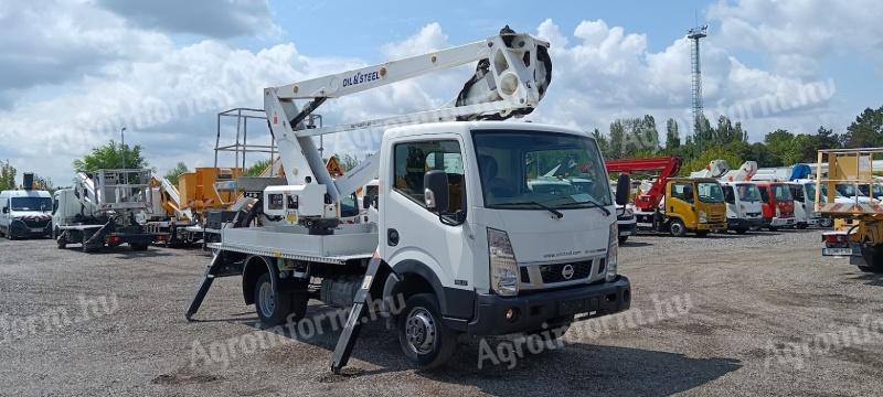 Nissan Cabstar Oil&Steel Snake 189 - 18 m, 225 kg eladó, használt hidraulikus emelőplatós teherautó