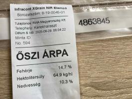 Eladó kétsoros őszi árpa
