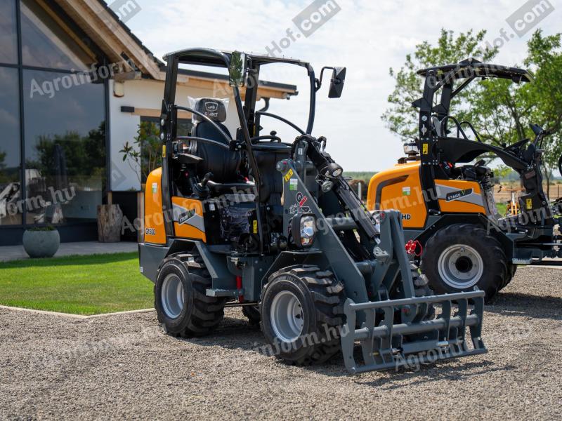 Mini önjáró rakodógép bukókerettel,  kompakt rakodó (max. 1100 kg) / Giant G1500 (demo)
