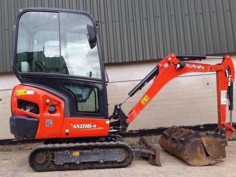 Kubota KX016-4 mini kotró eladó, 2014, 987 üzemóra Kubota KX016-4 mini kotró eladó, 2014, 987 üzemóra