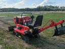 Eladó új mini lánctalpas traktor komplett tartozékokkal
