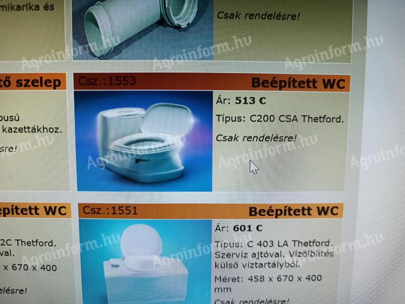 Thetford C200 Casette Beépített Lakókocsi WC