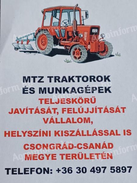MTZ traktorok javítása Csongrád megyében