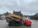 Caterpillar 257B minirakodó + GIYI 1.80 szárzúzó-mulcsozó eladó