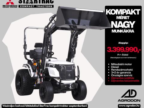 Startrac 26 M kistraktor – Agri 3+2 év garancia | Szezon akció | Mitsubishi motorral Startrac 26 M kistraktor – Agri 3+2 év garancia | Szezon akció | Mitsubishi motorral