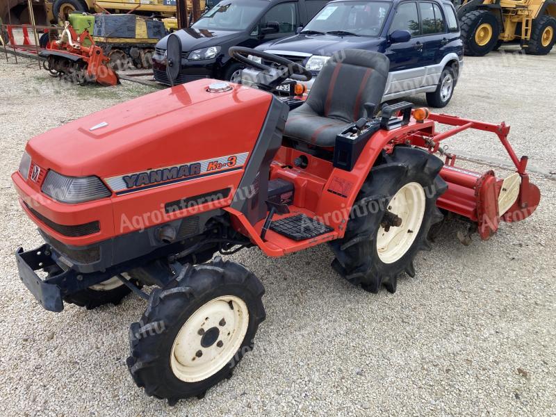 Yanmar KE-3 13 lóerős japán kistraktor talajmaróval, gyári állapotban