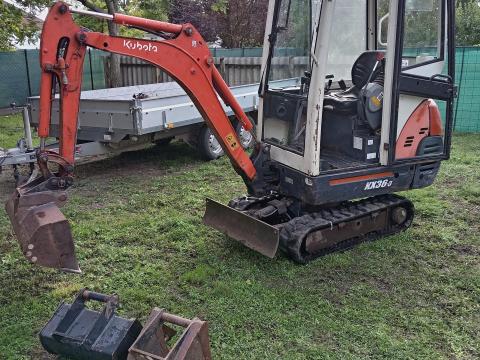 Kubota KX36-3 azonnal munkára fogható eladó kotró-rakodó