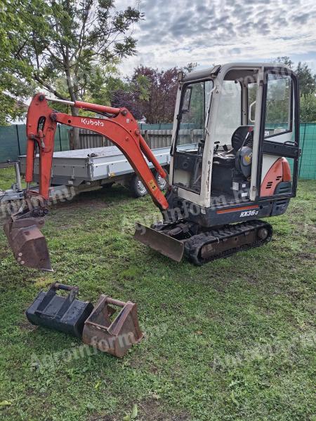 Kubota KX36-3 azonnal munkára fogható eladó kotró-rakodó