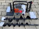 Földfúró, talajfúró 73 cm³ / 6,3 LE gödörfúró + 100, 150, 200 mm-es fúrószárak, 50 cm toldószár – Welnek Tools VK-00730