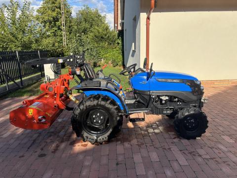 Solis 26 kistraktor 2 éves, 2026.09.18-ig garanciális, Sicma TB 140 szárzúzóval együtt