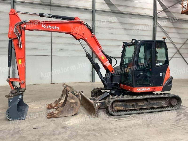 Kubota KX 080-4 A / 2017 / 4 496 üzemóra / Lízing már 20%-tól
