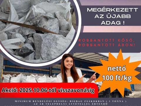 Robbantott kősó kedvező áron