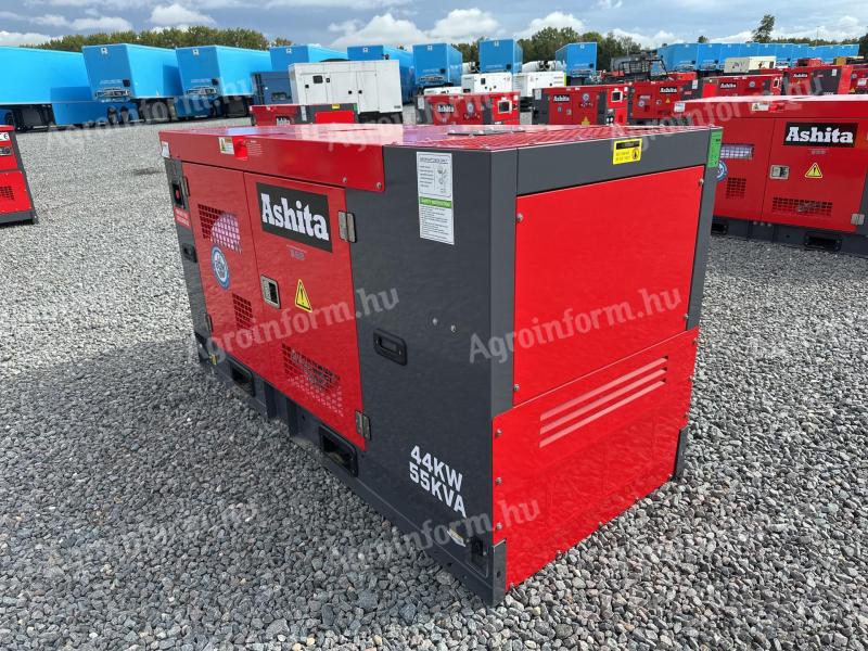 Új Ashita LG80 generátor-aggregátor, 55 kVA, 3 fázis, dízel motorral