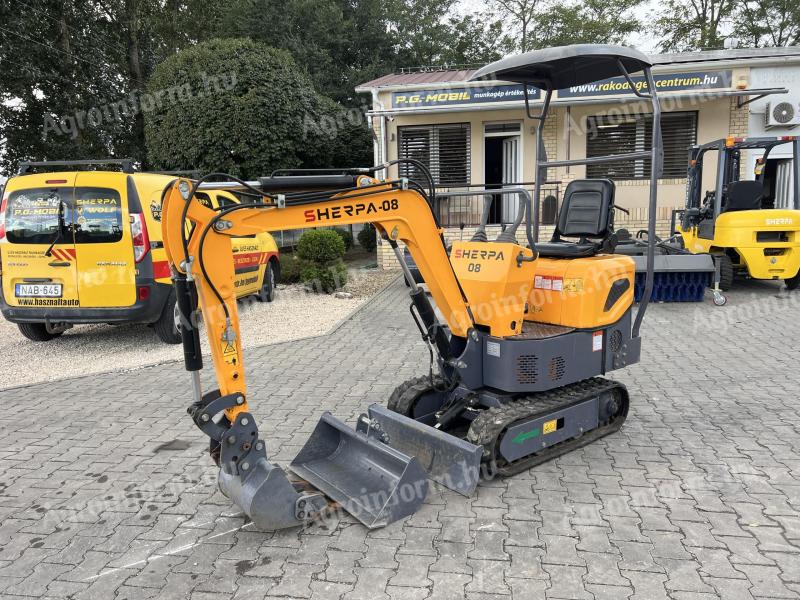 Sherpa WE 08 dízel minikotró 40 üzemórával