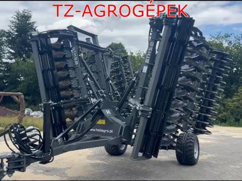 HELAGRO BTH vontatott, hidraulikusan csukható, aprító hengerrel szerelt rövidtárcsák több méretben