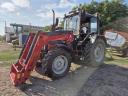 MTZ 892.2 traktor kiváló állapotban Blackbull JX80 homlokrakodóval, klímával