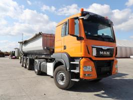 Eladó MAN TGS 18.480 4x4 teherautó és Carnehl CHKS/AH alumínium félpótkocsi