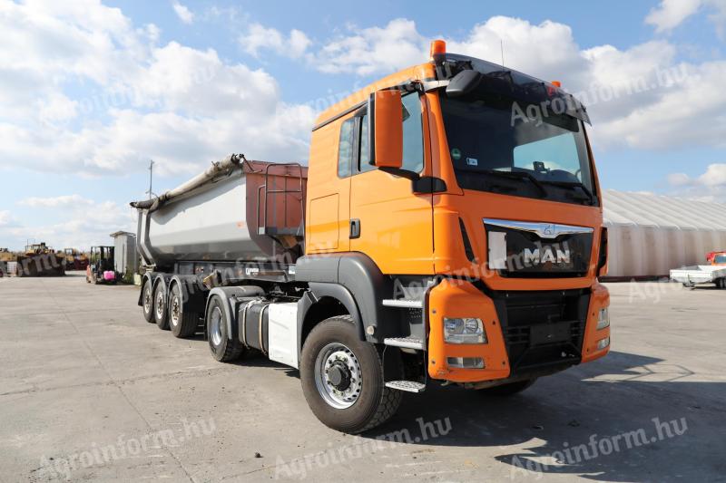 Eladó MAN TGS 18.480 4x4 teherautó és Carnehl CHKS/AH alumínium félpótkocsi