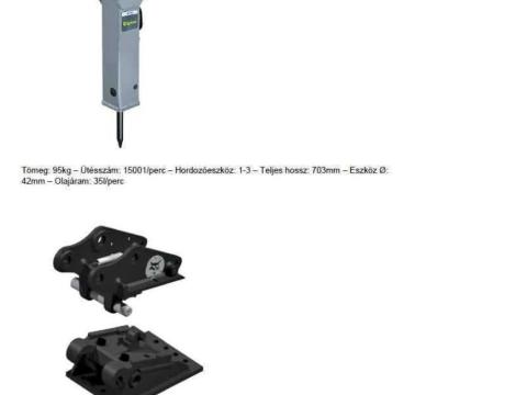 Minikotróhoz hidraulikus törőfej adapterrel Minikotróhoz hidraulikus törőfej adapterrel
