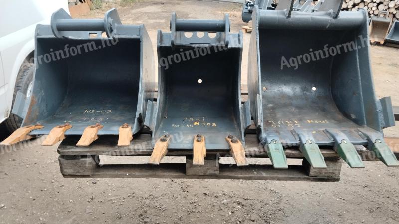 Rakodógép mélyásó kanalak 40, 50, 60 cm MS03 adapterhez
