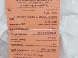 Su Ellen árpa vetőmag ELADÓ