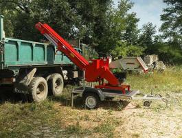 Új ARPAL AM-120BD-K vontatott ágaprító szállítószalaggal, saját motorral – 3 év garanciával