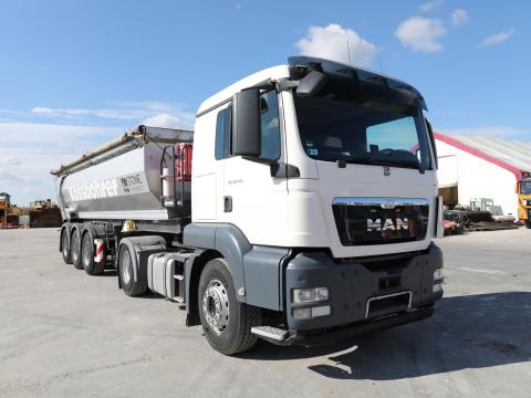 Eladó MAN TGS 18.440 4x2 BLS-TS nyerges vontató és Kässbohrer DL 3 háromtengelyes billenős pótkocsi Eladó MAN TGS 18.440 4x2 BLS-TS nyerges vontató és Kässbohrer DL 3 háromtengelyes billenős pótkocsi