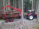 Új KRPAN GP 8 DF erdészeti kiközelítő / rönkszállító pótkocsi 7,6 m daruval
