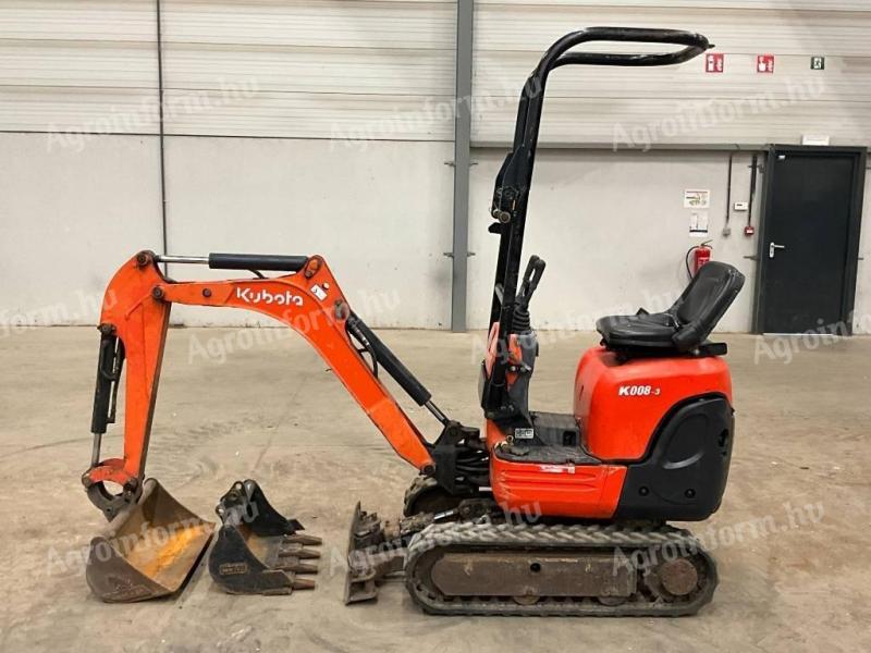 Kubota K 008-3 / 2017 / 1 002 üzemóra / Lízing már 20%-tól