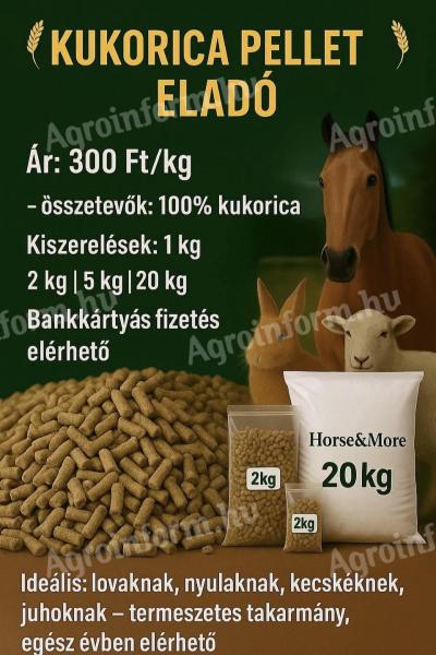 Kukorica pellet rendelésre – 100% természetes takarmány és etetőanyag
