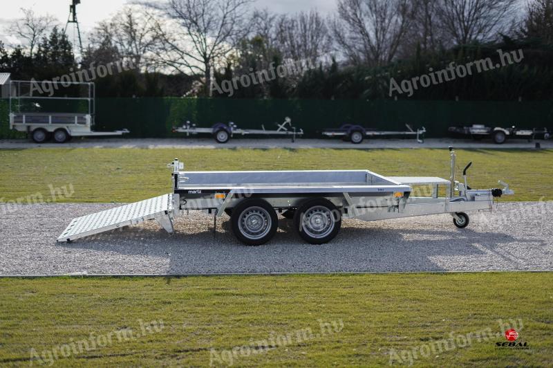 Új Martz Bau 260 (2700kg-os) gépszállító utánfutó 1.790.000 Ft helyett br. 1.690.000 Ft