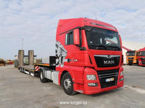 Eladó MAN TGX 18.500 4x2 LLS-U nyerges vontató és Kässbohrer LB3E lowbed pótkocsi Eladó MAN TGX 18.500 4x2 LLS-U nyerges vontató és Kässbohrer LB3E lowbed pótkocsi