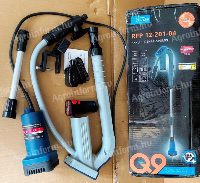 Akkus hordószivattyú Güde RFP 12-201-04 – Akkumulátoros teleszkópos hordóürítő szivattyú 12V Li-ion akkumulátorral