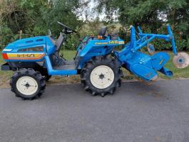Iseki TU145D kistraktor eladó elektromos szintezős talajmaróval