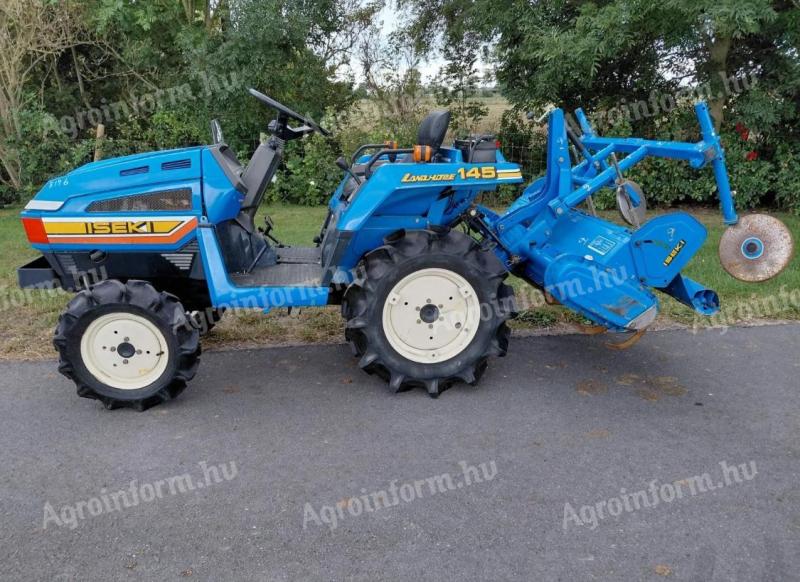 Iseki TU145D kistraktor eladó elektromos szintezős talajmaróval
