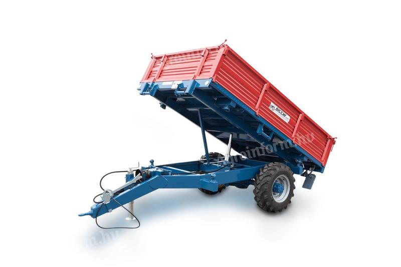 Bicchi BRT555 egytengelyes pótkocsi háromoldalú hidraulikus billentéssel