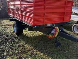 Bicchi BRT502-L 8 t egytengelyes pótkocsi dupla oldalfallal,  8000 kg össztömeg