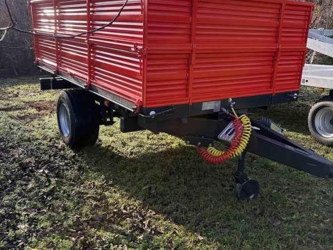 Bicchi BRT502-L 8 t egytengelyes pótkocsi dupla oldalfallal,  8000 kg össztömeg